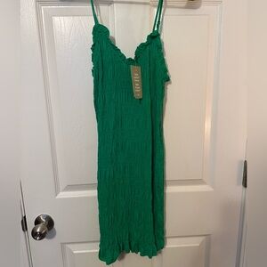 H&M Vibrant Green Midi Dress